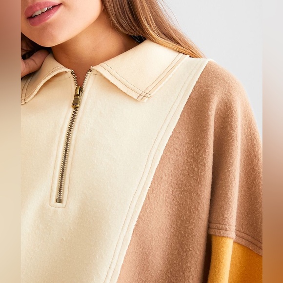 BKE Color Block Quarter Zip Pullover - Picture 4 of 9